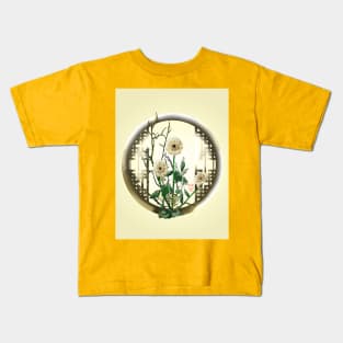 Pretty pale yellow ikebana chrysanthemums Kids T-Shirt